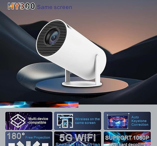 Portable Smart Mini Projector 5G WIFI, Support 4K